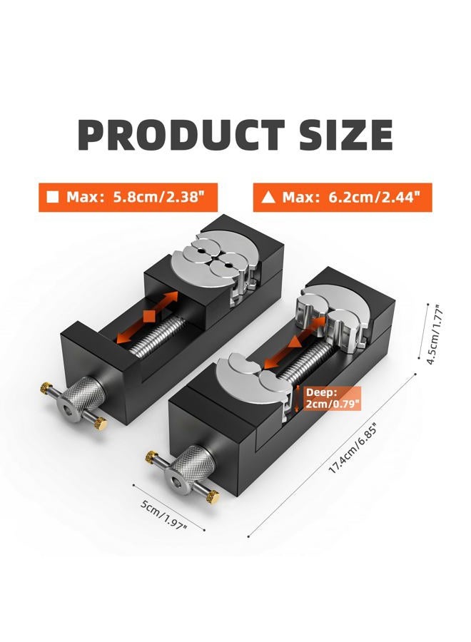 Luvan Vice - Fractal Vice for Any Shape, Drill Press 2.4", Jaw Opening, Six Independent Pieces, Precision Movement, Self-Adjusting - Image 2