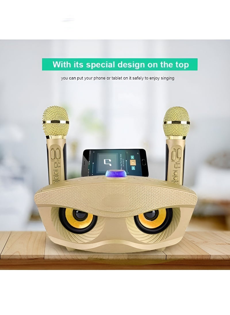 Generic 2 Wireless Microphones & Portable Bluetooth Speaker - Kids Karaoke Machine for Kids & Adults - Bluetooth Karaoke System for Home, Parties, Singing, Music, Birthday Gifts, Fun Indoor Outdoor Activities  - Image 2