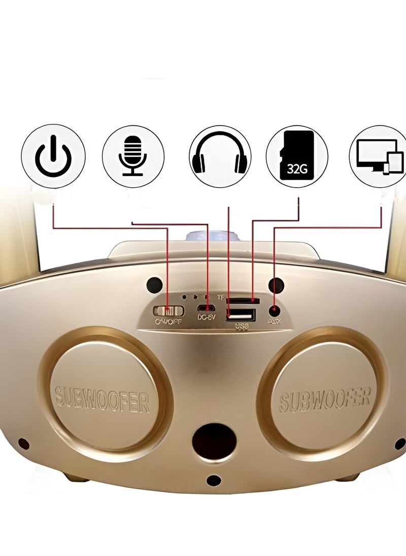 Generic 2 Wireless Microphones & Portable Bluetooth Speaker - Kids Karaoke Machine for Kids & Adults - Bluetooth Karaoke System for Home, Parties, Singing, Music, Birthday Gifts, Fun Indoor Outdoor Activities  - Image 3