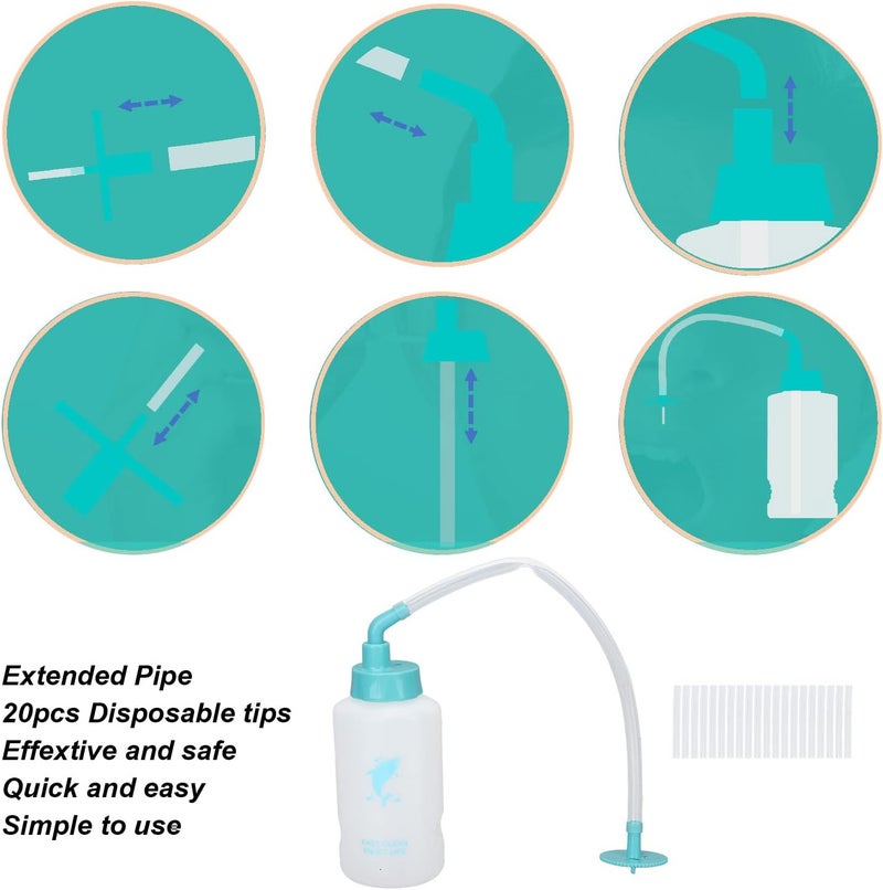 klarako Ear Wax Cleaner Kit, Ear Cleaner Cleaning Bottle Earwax Removal Kit Irrigation Set for Cleaning The Ears of Children and Adults - Image 3