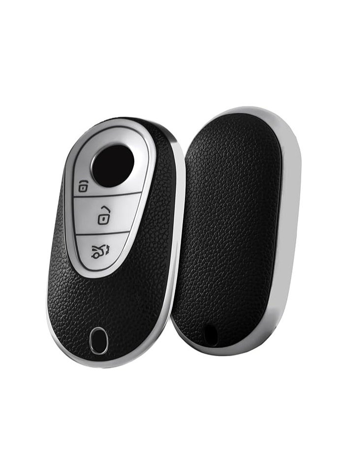 OUYoo OUYoo Car Key Case for Mercedes Benz, Key Case Cover for Mercedes Benz C S Class W206 W223 2020UP, Key Case Protective Accessory,Bring a key chain.(Red)  - Image 5