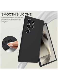 Soft Smooth Silicone Magnetic Back Cover Case with Inner Microfiber Lining for Samsung Galaxy S24 Ultra - Black - pzsku/Z7D1273BE85591245D191Z/45/_/1735043778/8b574b13-71c8-4792-b4fd-5a32c86d837a