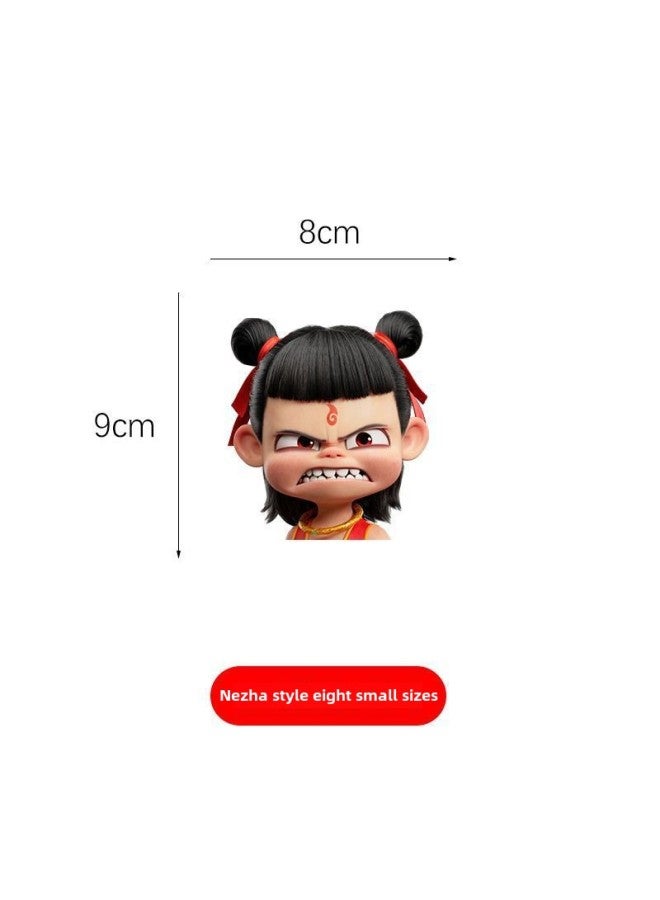 Nezha Devil Boy Sea-making Personality Car Sticker Car Motorcycle Glass Rear Gear Body Trunk Waterproof Sticker Decoration-Color:Nezha Style 8 -Size:Default Items  - Image 1