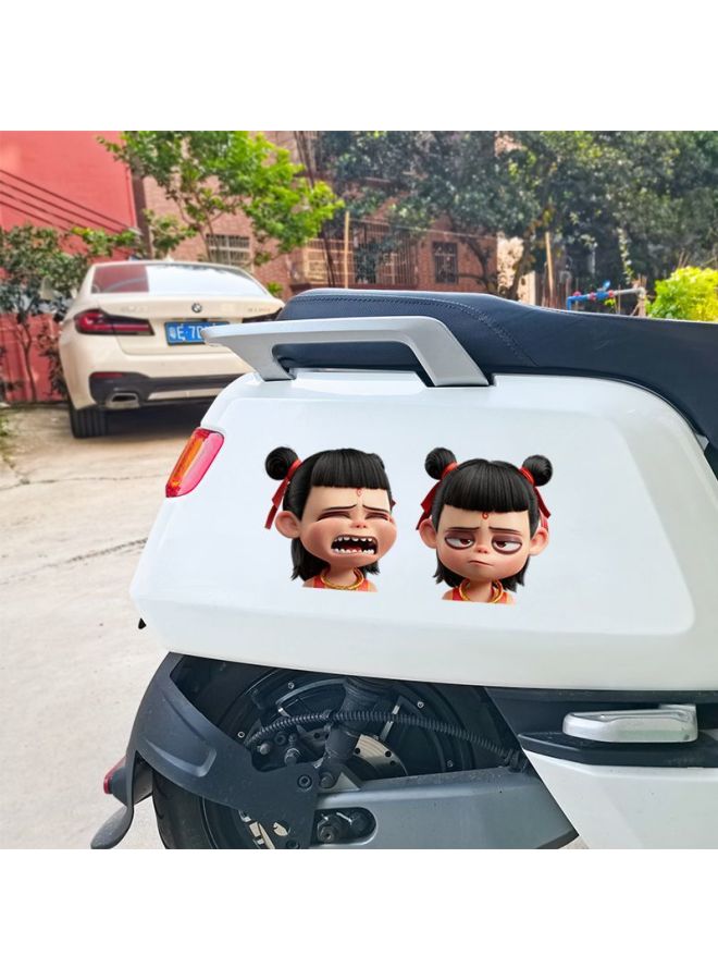 Nezha Devil Boy Sea-making Personality Car Sticker Car Motorcycle Glass Rear Gear Body Trunk Waterproof Sticker Decoration-Color:Nezha Style 8 -Size:Default Items  - Image 4