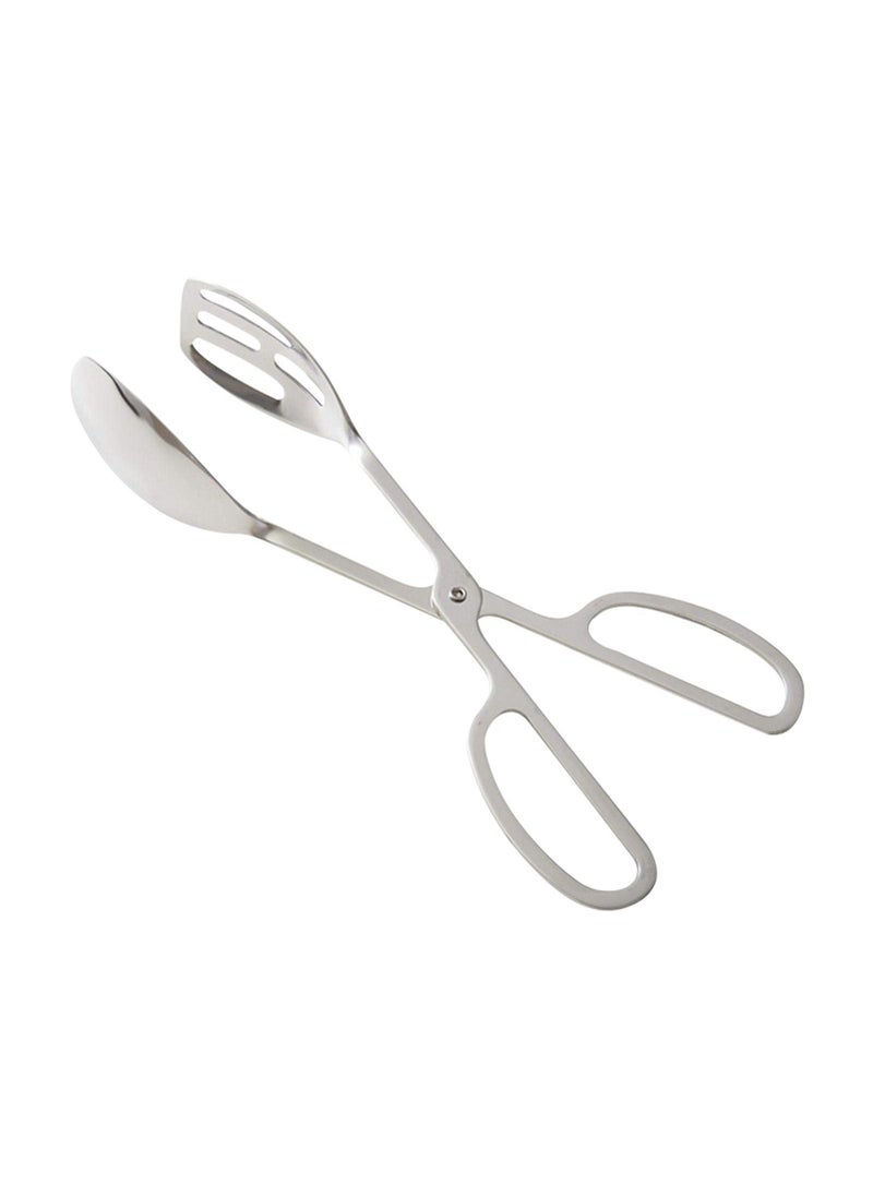 DENPETEC Food Tongs Stainless Steel Kitchen Tongs Salad Tongs for Cooking Barbecue Pastry Sandwich Ice Serving Scissors Tongs 