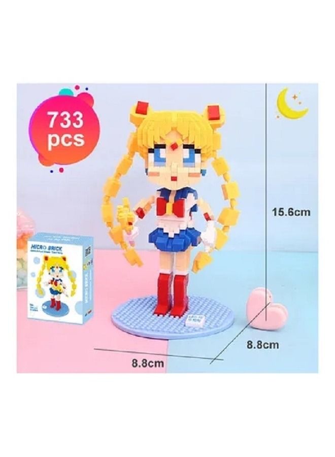 HUIMEI 733-Piece Sailor Moon Micro Brick Construction Series - Image 3