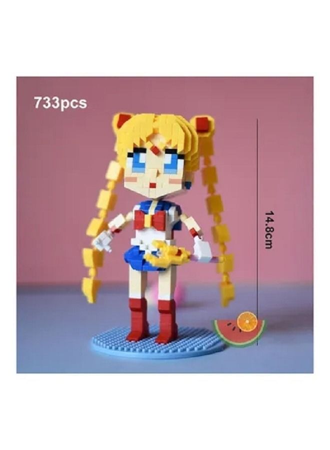 HUIMEI 733-Piece Sailor Moon Micro Brick Construction Series - Image 2