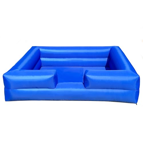 OZIS 10FT Ball Pit Inflatable Foam Pit with Builtin Blower Portable Foam Party Pit for IndoorOutdoor Activities Easy to Setup Blue - Image 1