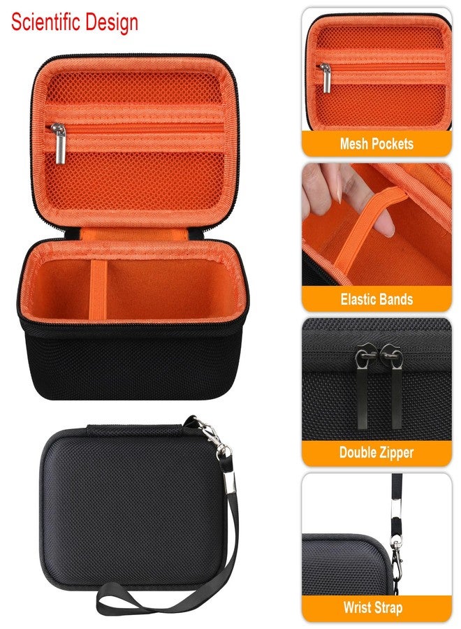 Elonbo Carrying Case for Canon PowerShot SX740/SX730/SX720/SX620 Digital Camera, 4K Video Camera Travel Storage Cover Bag Organiser, Black and orange interior, Pocket organiser - Image 4