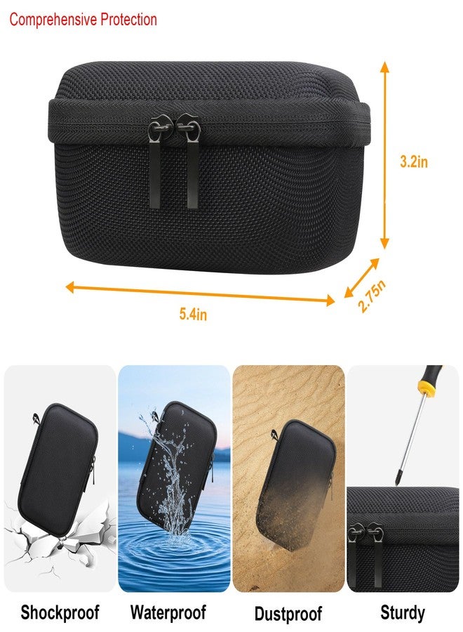 Elonbo Carrying Case for Canon PowerShot SX740/SX730/SX720/SX620 Digital Camera, 4K Video Camera Travel Storage Cover Bag Organiser, Black and orange interior, Pocket organiser - Image 3