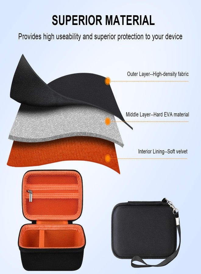 Elonbo Carrying Case for Canon PowerShot SX740/SX730/SX720/SX620 Digital Camera, 4K Video Camera Travel Storage Cover Bag Organiser, Black and orange interior, Pocket organiser - Image 5
