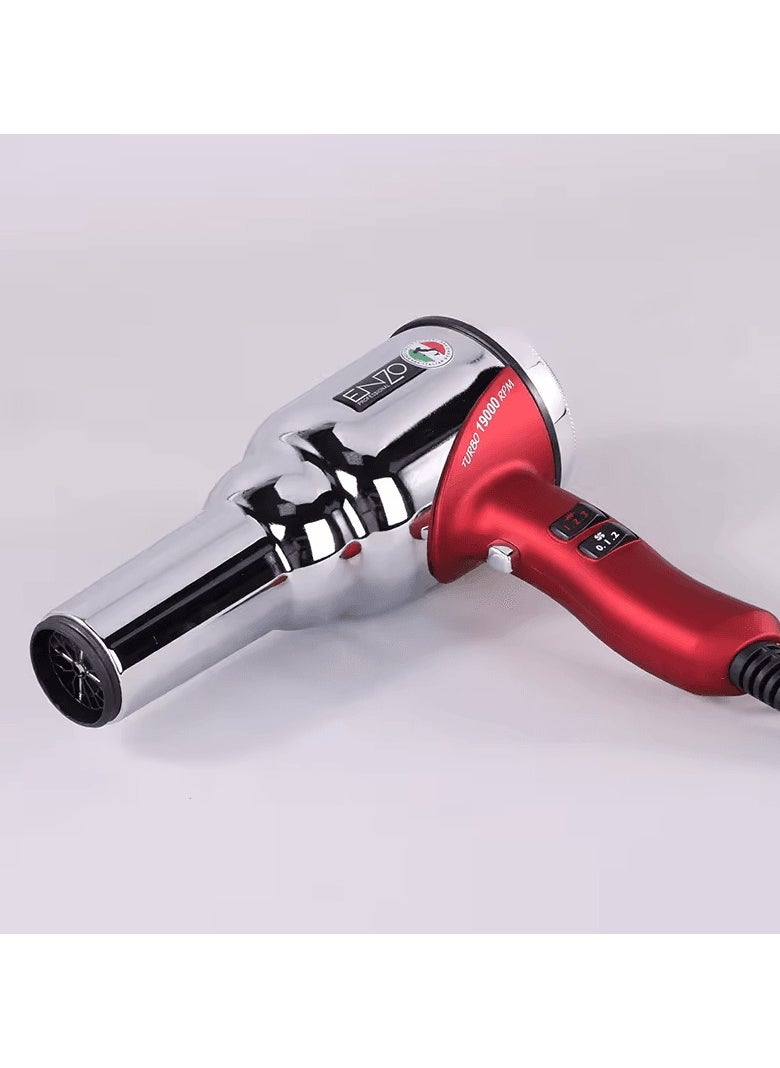 ENZO Professional - ENZO EN-8228 2000W SILVER Professional Hair Dryer – Ionic Technology, 3 Heat Settings, 2 Speed Settings, and Concentrator Nozzle-Intl Version - Image 1