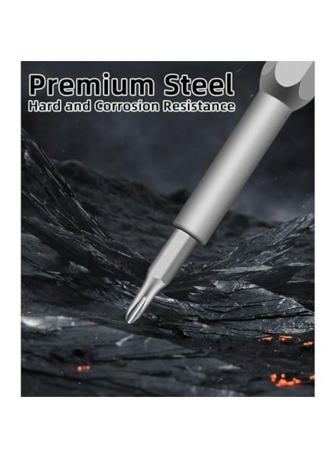 25-in-1 Precision Screwdriver Set, Magnetic Mini Multi-Function Repair Tool Kit for Electronics, Laptops, Watches & More, Black, Flat, Cross, Torx, Torx Safety, Pentagon, Hexagon Heads - Image 2