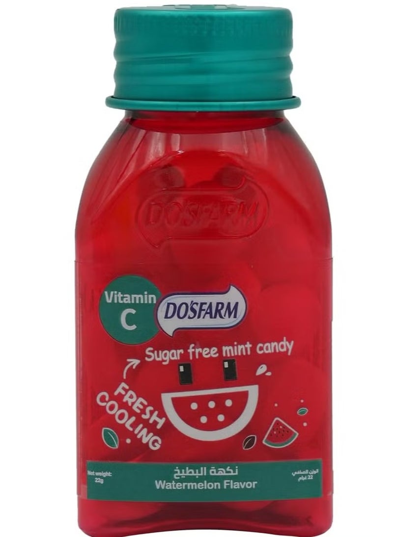 Dosfarm Vitamin C And D Sugar Free Mint Candy Watermelon Flavor - Image 1