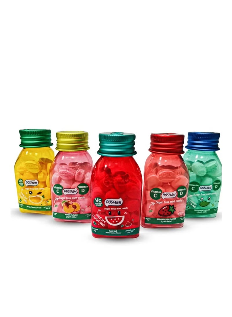 Dosfarm Vitamin C And D Sugar Free Mint Candy Watermelon Flavor - Image 3
