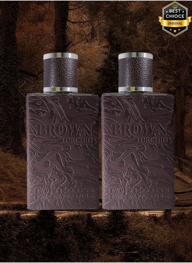 BROWN ORCHID 2 Pieces Brown Orchid Perfume 80ml EDP  - Image 1