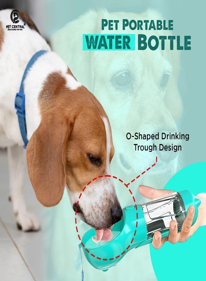 Pet Central 4-in-1 Dog Water Bottle - 500ML Portable Pet Water Dispenser - Food Storage - Poop Shovel - Waste Bag Dispenser - Leak-Proof - Lightweight for Travel, Camping, Walking (Blue) - Image 5