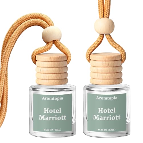 AROMTOPIA Hanging Car Air Freshener Aromtopia Hotel Scent Car Fragrance Diffusers Car Odor Eliminator Long Lasting Scent Auto Accessories Hotel Marriott Pack of 2 - Image 1