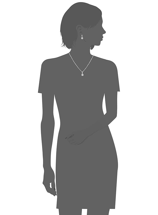 ناين ويست طقم من قلادة وأقراط باللون الفضي - Image 4