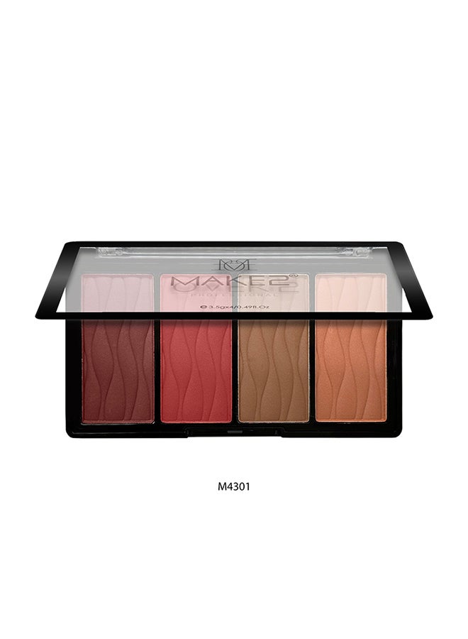 MAKE OVER 22 Blush Palette 4 Color -M4301 - Image 1