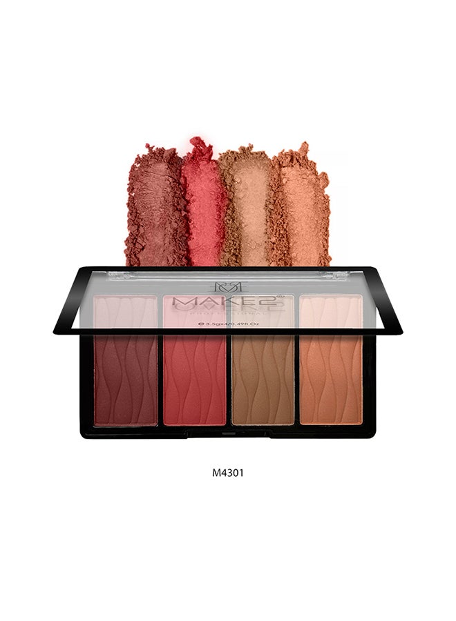 MAKE OVER 22 Blush Palette 4 Color -M4301 - Image 2