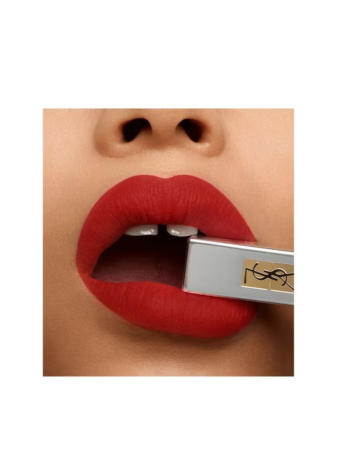 ایو سن لوران مجموعة أحمر الشفاه غير اللامع من أف سان لوران، بيور كوتور ريد ذا سليم - أحمر شفاه غير لامع يدوم طويلاً ومريح - 108 روج ديفيتو - Image 3