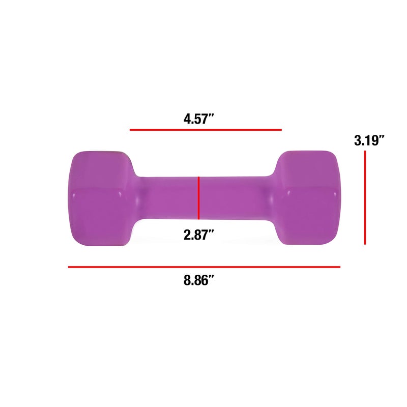 CAP Barbell Vinyl Coated Dumbbell, 8 lb Single - Image 2