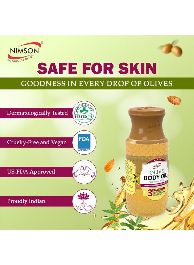 Nimson Olive Body Oil. For Deep Moisturization, Soothing Relief, With Italian Olives, Hydrating Formula, Dry Skin, Radiant Glow, Ethically Sourced - 200ml - Image 5