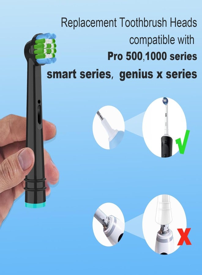 SUGODAEU Replacement Heads Compatible with Oral B Replacement Heads, Toothbrush Heads Compatible with Oral B, 8 Pack, Black - Image 3