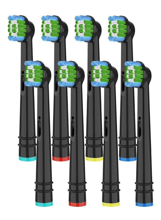 SUGODAEU Replacement Heads Compatible with Oral B Replacement Heads, Toothbrush Heads Compatible with Oral B, 8 Pack, Black - Image 1