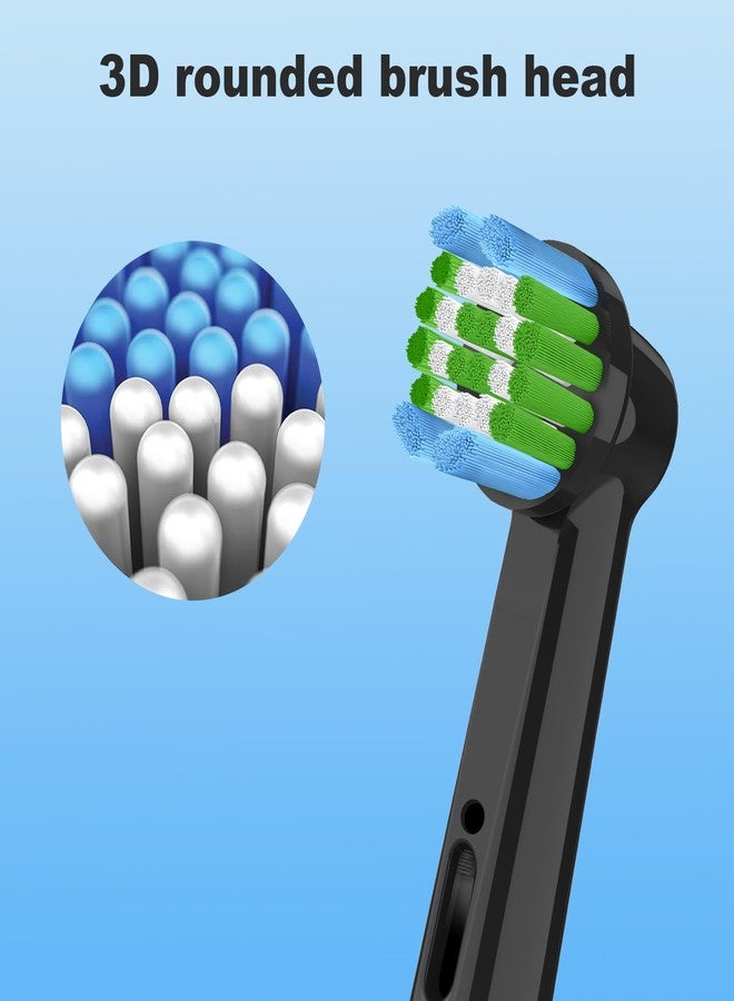 SUGODAEU Replacement Heads Compatible with Oral B Replacement Heads, Toothbrush Heads Compatible with Oral B, 8 Pack, Black - Image 2