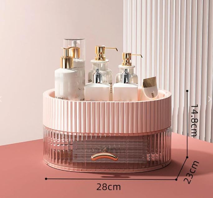 Dratal Makeup Organizer Skincare organizer Large Capacity Cosmetic Organizer with 3Layer Box Dustproof Waterproof Clear Makeup Organizer Countertop Portable Vanity Organizer Box 2 LAYER - Image 2