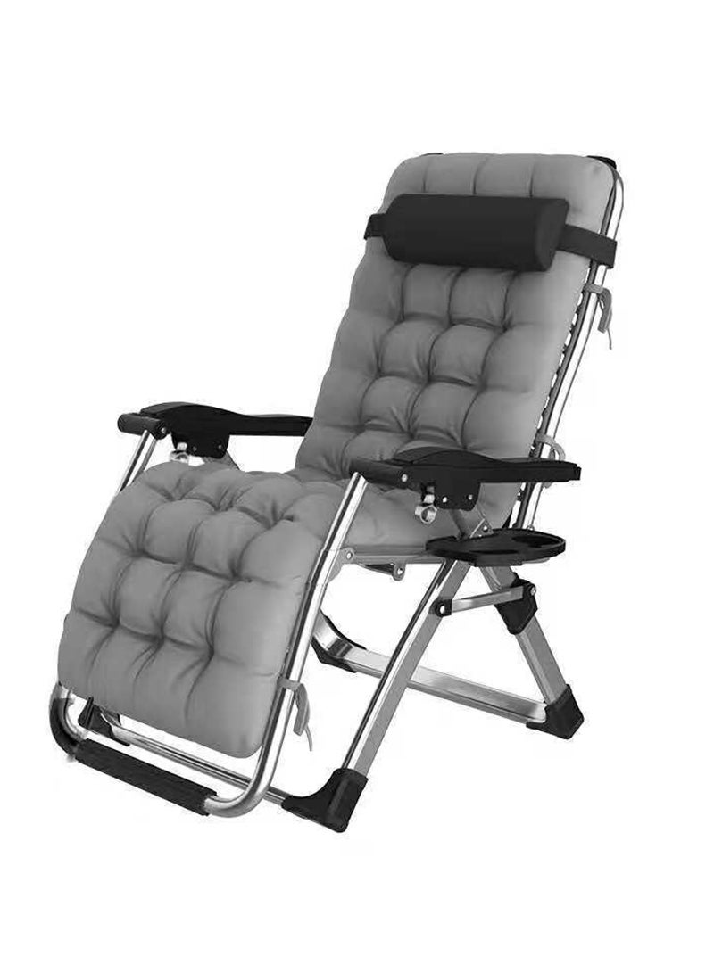 Sharpdo Adult Folding Camping Chair, Portable Lightweight Reclining Lounge Chair with Pillow for Outdoor Use - Image 1