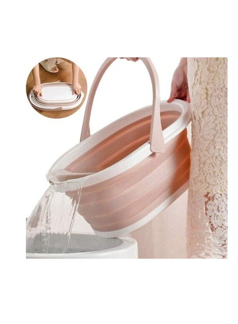 BBstore Space Saving Pop Up Bucket Collapsible Basin Pink
