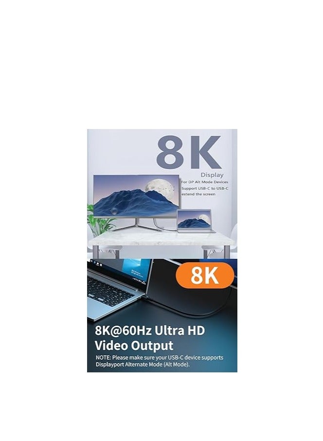 PD Fast Charging Cable - Data Cable - USB C to Type-C - 3.2 - 3rd Gen - Thunderbolt 3 - E-Marker Chip - 20 Gbps - 8K @ 60Hz - Voltage - 5 Amp - 100W - 0.5m - Black - Image 2