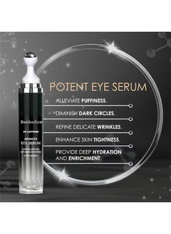 BabboSow Caffeine Eye Cream, Dark Circles Under Eye Treatment For Puffiness And Bags Under Eyes Wrinkles, Eye Bags Treatment for Men and Women, 360° Massage Ball Reduce Wrinkles and Fine Lines 15ml  - Image 2