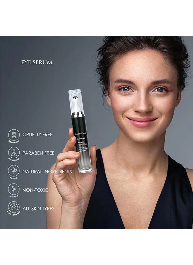 BabboSow Caffeine Eye Cream, Dark Circles Under Eye Treatment For Puffiness And Bags Under Eyes Wrinkles, Eye Bags Treatment for Men and Women, 360° Massage Ball Reduce Wrinkles and Fine Lines 15ml  - Image 4