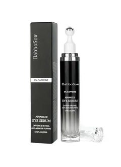 BabboSow Caffeine Eye Cream, Dark Circles Under Eye Treatment For Puffiness And Bags Under Eyes Wrinkles, Eye Bags Treatment for Men and Women, 360° Massage Ball Reduce Wrinkles and Fine Lines 15ml  - Image 1