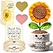itswordpiz Teacher Appreciation Gifts for Women Thank You Teacher Gifts Handmade Crochet Sunflower with Positive Message for Teacher Appreciation Week End of Year Teacher Gifts Christmas Valentines - Image 3