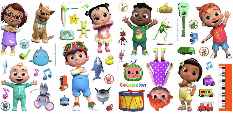 RoomMates RMK4958SCS Cocomelon Peel and Stick Wall Decals Multi