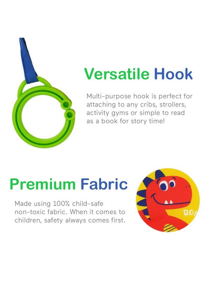 أوربان كيدي مجموعة هدايا ألبوم الصور القماشية الناعمة للأطفال حديثي الولادة والأطفال الصغار من Urban Kiddy™ Baby's My First Family Album (Dinosaur) - Image 4