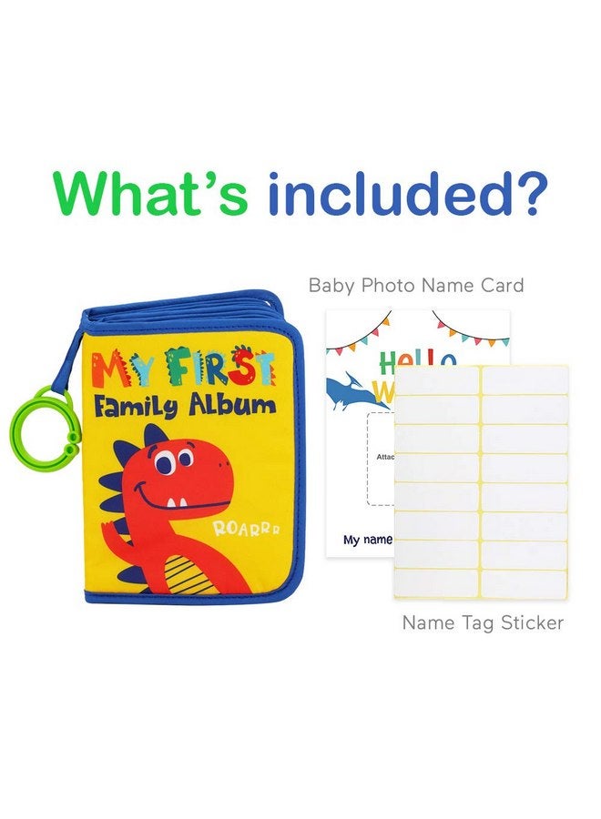 أوربان كيدي مجموعة هدايا ألبوم الصور القماشية الناعمة للأطفال حديثي الولادة والأطفال الصغار من Urban Kiddy™ Baby's My First Family Album (Dinosaur) - Image 2