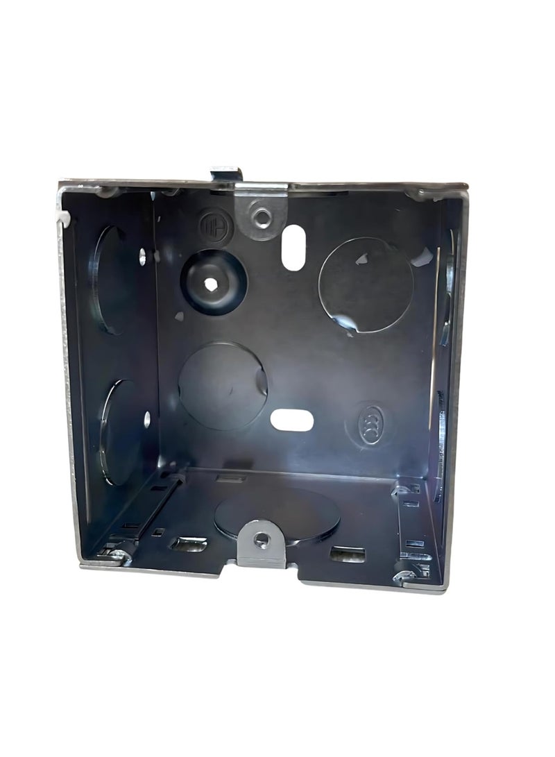 InHab GB-107 50mm Depth 1-Gang Metal Back Box – Flush Mount (Compatible with Jung KNX Switches-(Ref: BS 6042 M-40 / M-50 is for compatible guidance only)) - Image 1