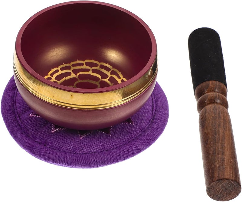 Garneck Handmade Tibetan Sound Bowl Key Bowl for Meditation Decorative Buddhism Zen Decor Yoga Meditation - Image 1
