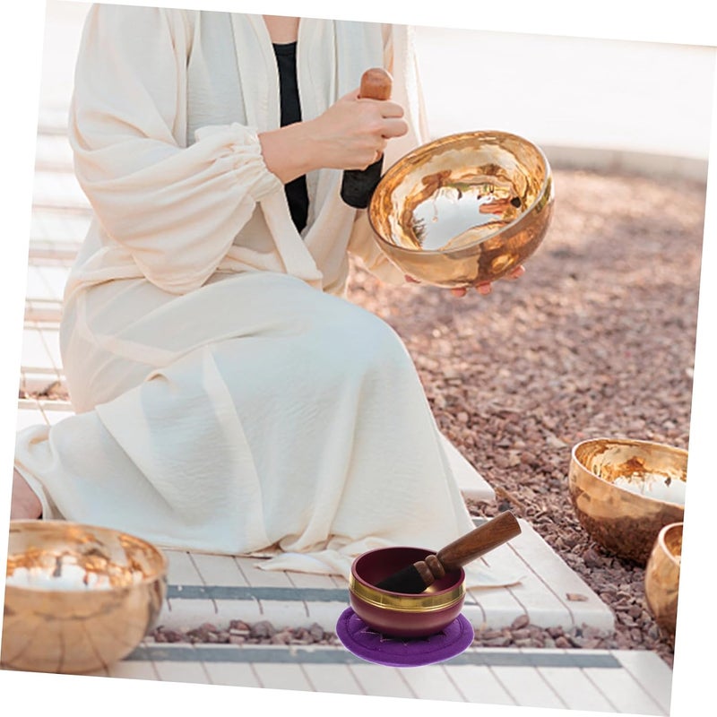 Garneck Handmade Tibetan Sound Bowl Key Bowl for Meditation Decorative Buddhism Zen Decor Yoga Meditation - Image 4