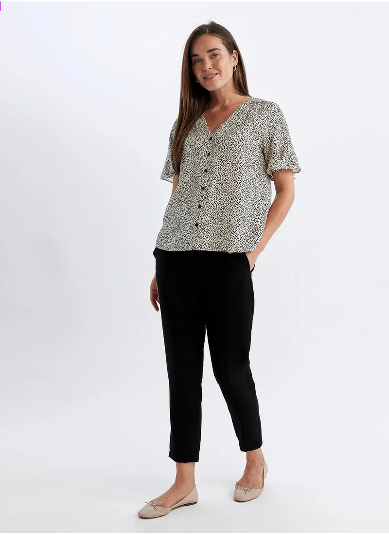 DeFacto Elastic Waist Drawstring Basic Jogger Pants Black