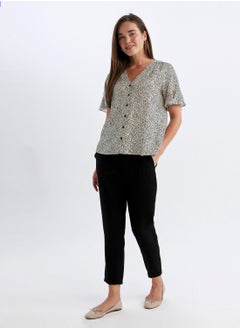 DeFacto Elastic Waist Drawstring Basic Jogger Pants Black  - Image 3