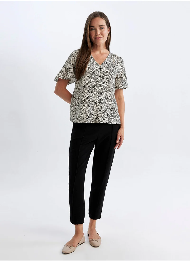 DeFacto Elastic Waist Drawstring Basic Jogger Pants Black