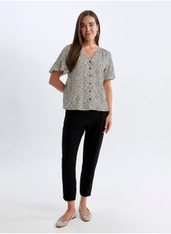 DeFacto Elastic Waist Drawstring Basic Jogger Pants Black  - Image 4