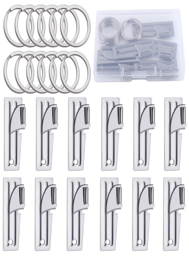 GOLD DEER 12 Pcs P51 Can Openers with Key Ring Stainless Steel Camping Can Opener for Kitchen Travel Camping Survival - Image 1